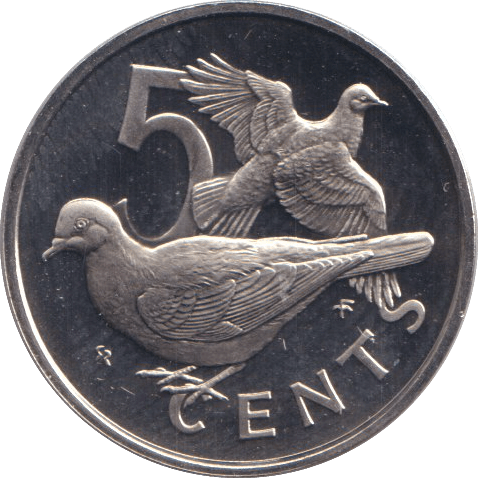1974 FIVE CENTS BRITISH VIRGIN ISLANDS - WORLD COINS - Cambridgeshire Coins