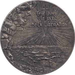 1974 FRANCE SILVER D DAY MEDALLION - MEDALS & MEDALLIONS - Cambridgeshire Coins