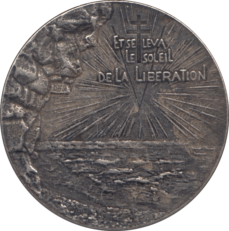 1974 FRANCE SILVER D DAY MEDALLION - MEDALS & MEDALLIONS - Cambridgeshire Coins