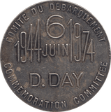 1974 FRANCE SILVER D DAY MEDALLION - MEDALS & MEDALLIONS - Cambridgeshire Coins