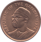 1974 GAMBIA ONE BUTUT - WORLD COINS - Cambridgeshire Coins