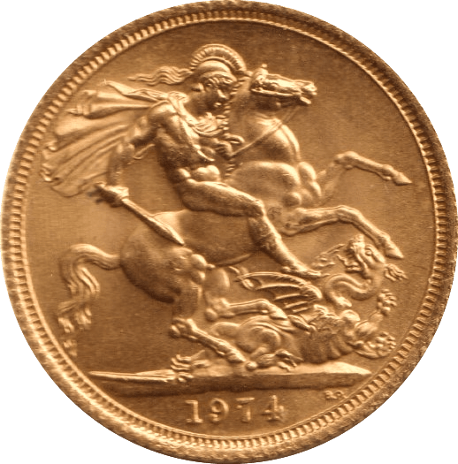 1974 GOLD SOVEREIGN ( AUNC ) - SOVEREIGN - Cambridgeshire Coins