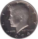 1974 HALF DOLLAR USA - WORLD COINS - Cambridgeshire Coins