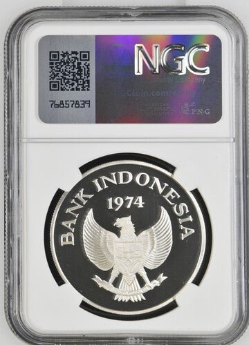1974 INDONESIA JAVAN TIGER CONSERVATION SERIES S2000R PF 68 ULTRA CAMEO - NGC SILVER COINS - Cambridgeshire Coins