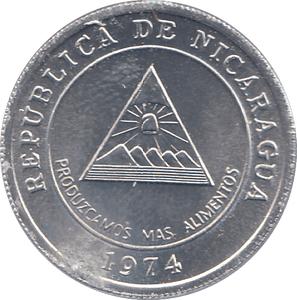 1974 NICARAGUA FIVE CENTAVOS - WORLD COINS - Cambridgeshire Coins