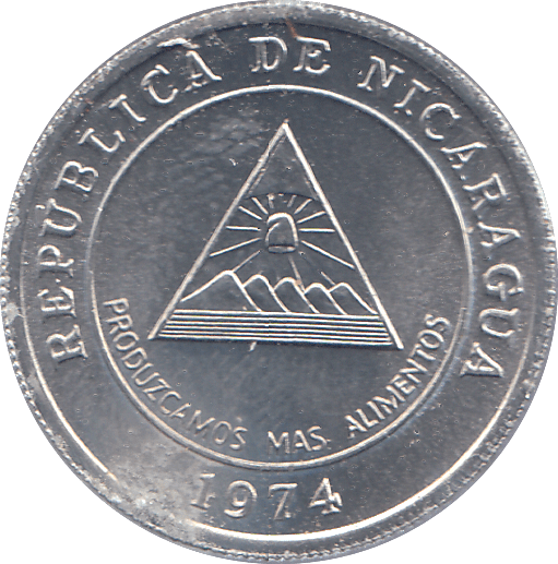 1974 NICARAGUA FIVE CENTAVOS - WORLD COINS - Cambridgeshire Coins