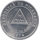 1974 NICARAGUA FIVE CENTAVOS - WORLD COINS - Cambridgeshire Coins
