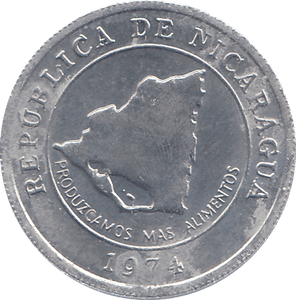1974 NICARAGUA TEN CENTAVOS - WORLD COINS - Cambridgeshire Coins