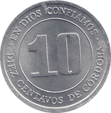 1974 NICARAGUA TEN CENTAVOS - WORLD COINS - Cambridgeshire Coins