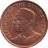 1974 ONE BUTUT GAMBIA - WORLD COINS - Cambridgeshire Coins