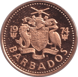 1974 ONE CENT BARBADOS - WORLD COINS - Cambridgeshire Coins