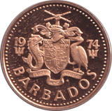 1974 ONE CENT BARBADOS - WORLD COINS - Cambridgeshire Coins