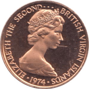 1974 ONE CENT BRITISH VIRGIN ISLANDS - WORLD COINS - Cambridgeshire Coins