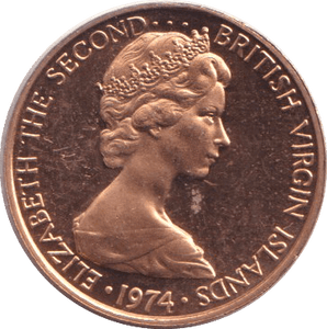 1974 ONE CENT BRITISH VIRGIN ISLANDS - WORLD COINS - Cambridgeshire Coins