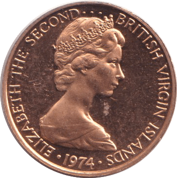 1974 ONE CENT BRITISH VIRGIN ISLANDS - WORLD COINS - Cambridgeshire Coins