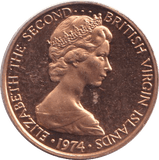 1974 ONE CENT BRITISH VIRGIN ISLANDS - WORLD COINS - Cambridgeshire Coins