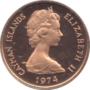 1974 ONE CENT CAYMAN ISLANDS - WORLD COINS - Cambridgeshire Coins