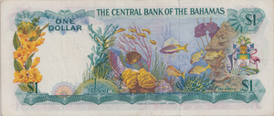 1974 ONE DOLLAR BAHAMAS BANKNOTE REF-1758 - WORLD BANKNOTES - Cambridgeshire Coins