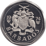 1974 ONE DOLLAR BARBADOS - WORLD COINS - Cambridgeshire Coins
