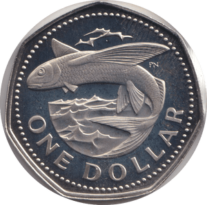 1974 ONE DOLLAR BARBADOS - WORLD COINS - Cambridgeshire Coins