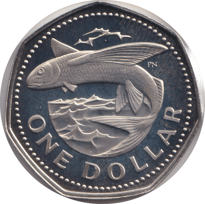 1974 ONE DOLLAR BARBADOS - WORLD COINS - Cambridgeshire Coins