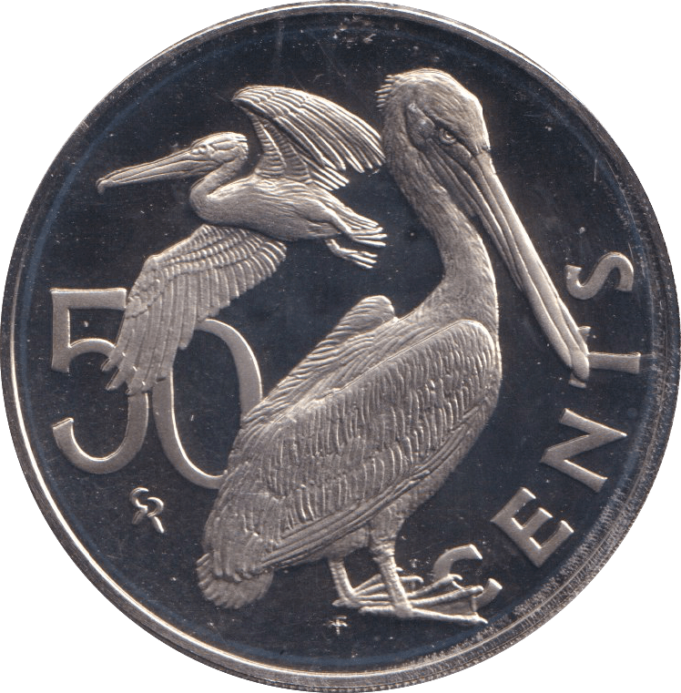 1974 PROOF FIFTY CENTS BRITISH VIRGIN ISLANDS 2 - WORLD COINS - Cambridgeshire Coins