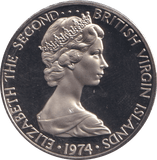 1974 PROOF FIFTY CENTS BRITISH VIRGIN ISLANDS 2 - WORLD COINS - Cambridgeshire Coins