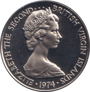 1974 PROOF FIVE CENTS BRITISH VIRGIN ISLANDS 2 - WORLD COINS - Cambridgeshire Coins