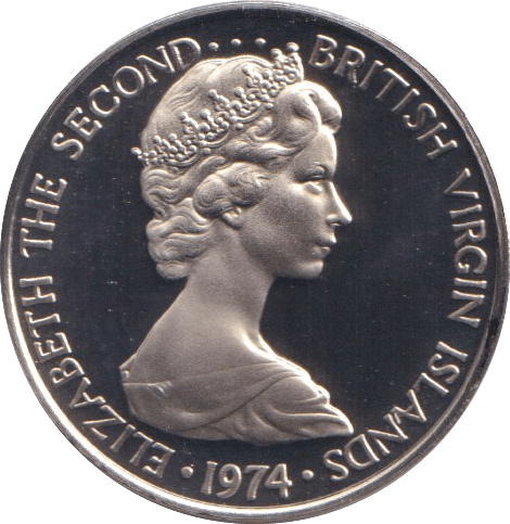 1974 PROOF FIVE CENTS BRITISH VIRGIN ISLANDS - WORLD COINS - Cambridgeshire Coins