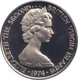 1974 PROOF FIVE CENTS BRITISH VIRGIN ISLANDS - WORLD COINS - Cambridgeshire Coins