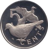 1974 PROOF FIVE CENTS BRITISH VIRGIN ISLANDS - WORLD COINS - Cambridgeshire Coins