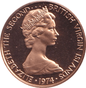 1974 PROOF ONE CENT BRITISH VIRGIN ISLANDS - WORLD COINS - Cambridgeshire Coins