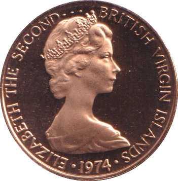 1974 PROOF ONE CENT BRITISH VIRGIN ISLANDS - WORLD COINS - Cambridgeshire Coins