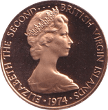 1974 PROOF ONE CENT BRITISH VIRGIN ISLANDS - WORLD COINS - Cambridgeshire Coins