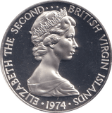 1974 PROOF ONE DOLLAR BRITISH VIRGIN ISLANDS 2 - WORLD COINS - Cambridgeshire Coins