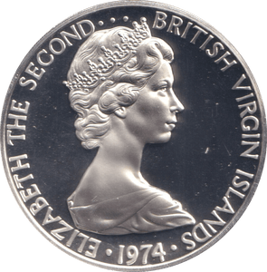 1974 PROOF ONE DOLLAR BRITISH VIRGIN ISLANDS - WORLD COINS - Cambridgeshire Coins