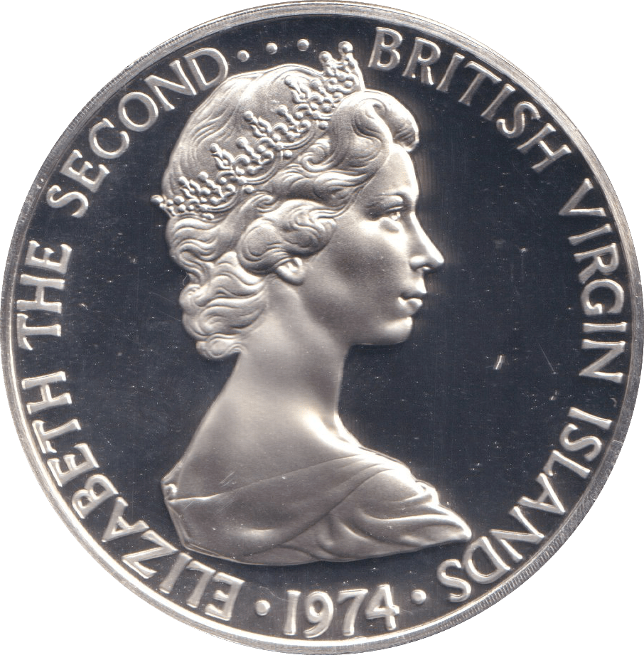 1974 PROOF ONE DOLLAR BRITISH VIRGIN ISLANDS - WORLD COINS - Cambridgeshire Coins