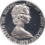 1974 PROOF ONE DOLLAR BRITISH VIRGIN ISLANDS - WORLD COINS - Cambridgeshire Coins