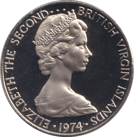 1974 PROOF TEN CENTS BRITISH VIRGIN ISLANDS 2 - WORLD COINS - Cambridgeshire Coins