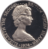 1974 PROOF TEN CENTS BRITISH VIRGIN ISLANDS 2 - WORLD COINS - Cambridgeshire Coins