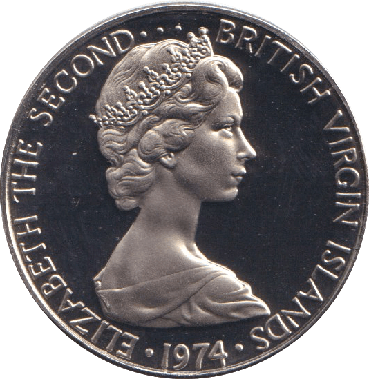 1974 PROOF TEN CENTS BRITISH VIRGIN ISLANDS - WORLD COINS - Cambridgeshire Coins