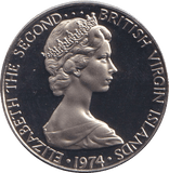 1974 PROOF TEN CENTS BRITISH VIRGIN ISLANDS - WORLD COINS - Cambridgeshire Coins