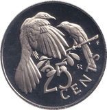 1974 PROOF TWENTY FIVE CENTS BRITISH VIRGIN ISLANDS 2 - WORLD COINS - Cambridgeshire Coins
