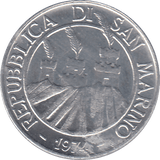 1974 SAN MARINO TEN LIRE - WORLD COINS - Cambridgeshire Coins