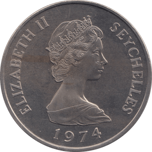 1974 SEYCHELLES TEN RUPEES - WORLD COINS - Cambridgeshire Coins