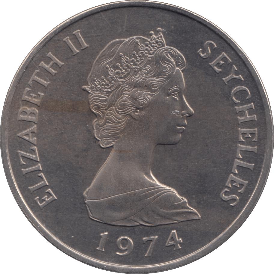 1974 SEYCHELLES TEN RUPEES - WORLD COINS - Cambridgeshire Coins
