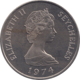 1974 SEYCHELLES TEN RUPEES - WORLD COINS - Cambridgeshire Coins