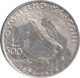 1974 SILVER 500 LIRA ITALY - SILVER WORLD COINS - Cambridgeshire Coins