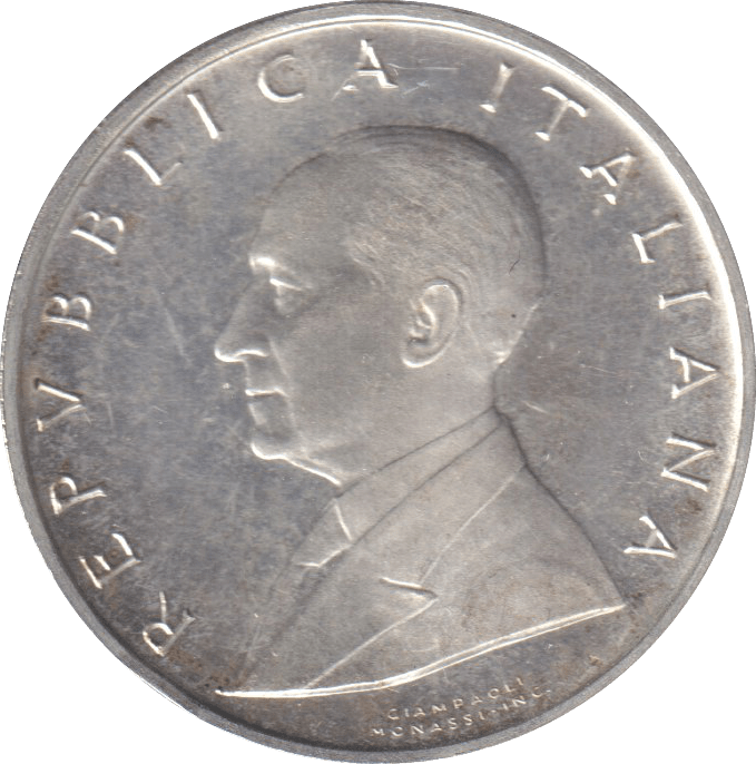 1974 SILVER 500 LIRA ITALY - SILVER WORLD COINS - Cambridgeshire Coins