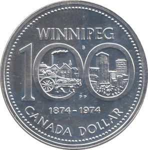 1974 SILVER CANADA DOLLAR - SILVER WORLD COINS - Cambridgeshire Coins